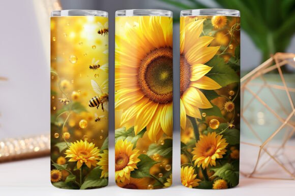 Bee Sunflower Tumbler Wrap 20oz Jpg Art Review