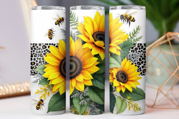 Bee Sunflower Tumbler Wrap 20oz Skinny Review
