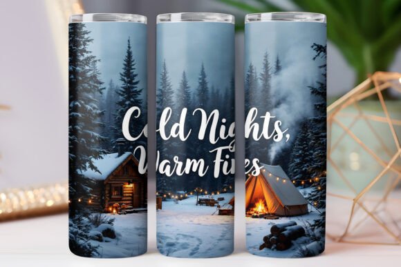 Camping Tumbler Wrap Winter Tumbler PNG Review