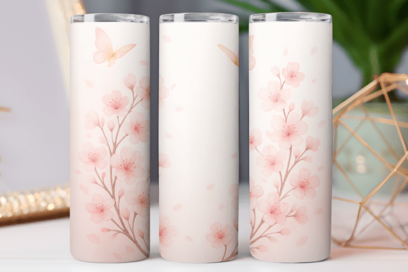 Cherry Blossom Floral Tumbler Art Skinny Review