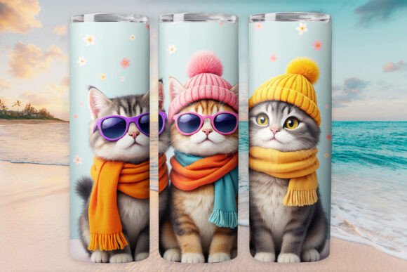 Cool Cat Kitty Tumbler Wrap 20oz Skinny Review