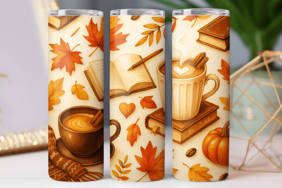 Fall Book Lover Tumbler Wrap Design Review
