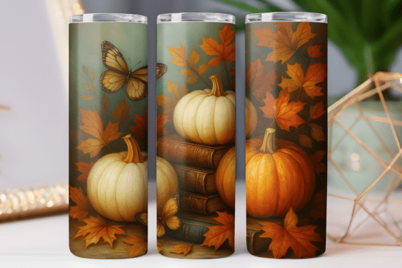 Fall Book Lover Tumbler Wrap Design Review