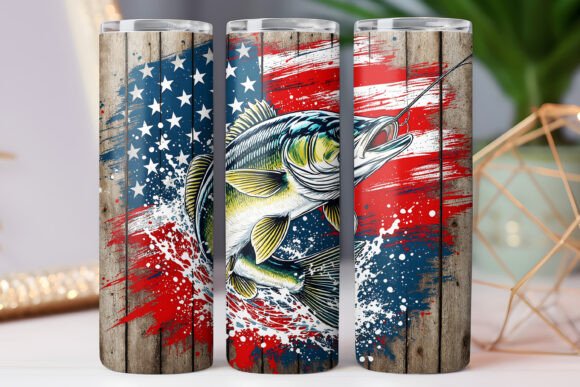 Fishing Tumbler Wrap Us Flag Art 20oz Review
