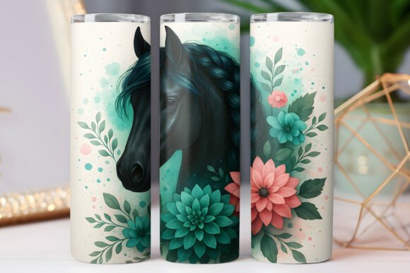 Floral Horse Tumbler Wrap Design 20oz Review