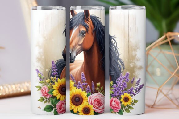 Flower Horse Tumbler Wrap 20oz Skinny Review