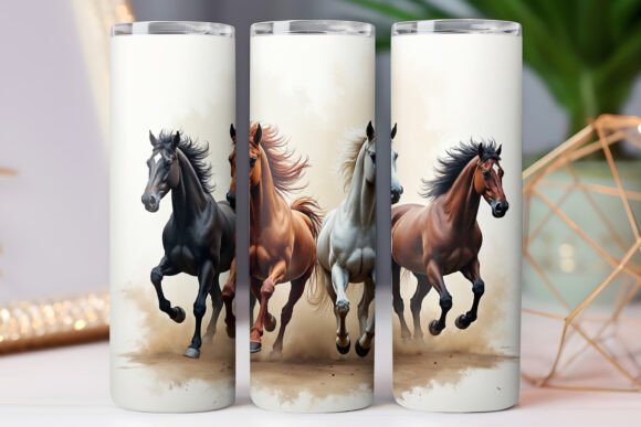 Horse Running Tumbler Wrap 20oz Skinny Review