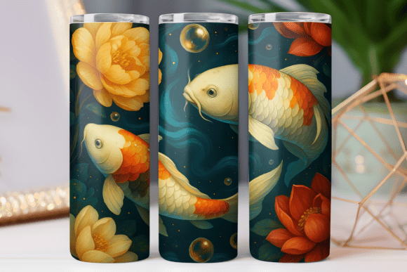 Japan Koi Fish Design Png Tumbler Wrap Review