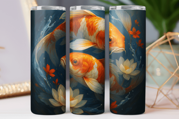 Japan Koi Fish Tumbler Wrap Design Review