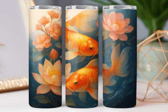 Japan Koi Fish Tumbler Wrap Design Review