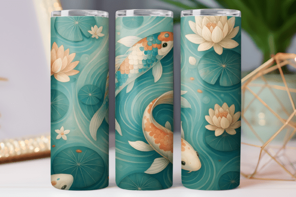 Japan Koi Fish Tumbler Wrap Design Review