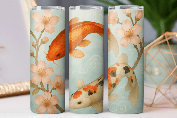 Japan Koi Fish Tumbler Wrap Design Review