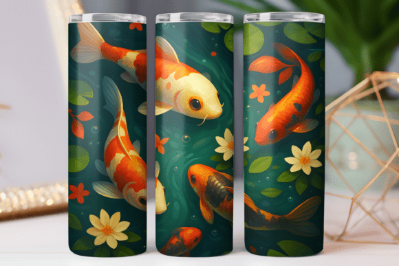 Japan Koi Fish Tumbler Wrap Png Skinny Review