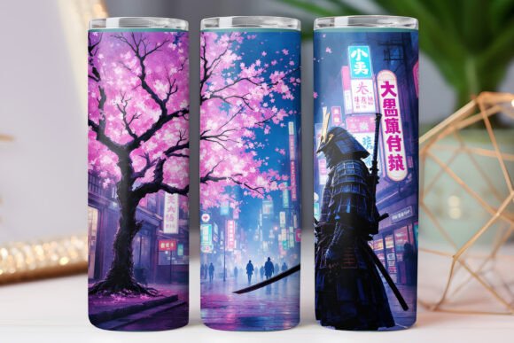 Japanese City Samurai Tumbler Wrap 20oz Review