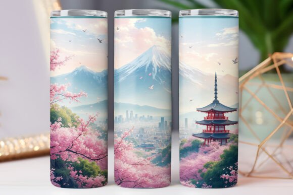 Japanese Mount Nature Tumbler 20oz PNG Review