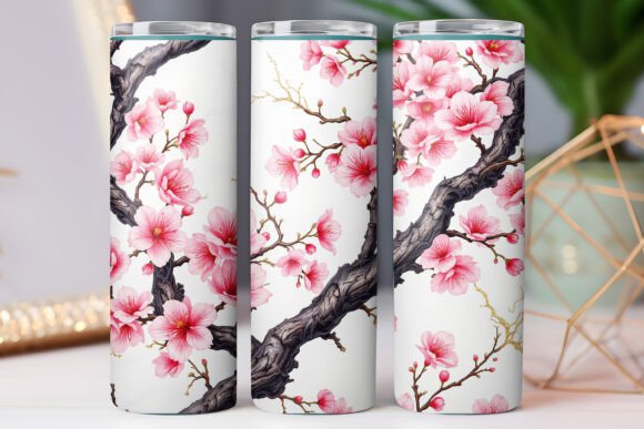 Japanese Tree Flower Tumbler Wrap Design Review