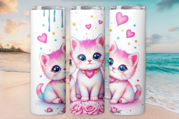 Love Cat Kitty Tumbler Wrap 20oz Skinny Review