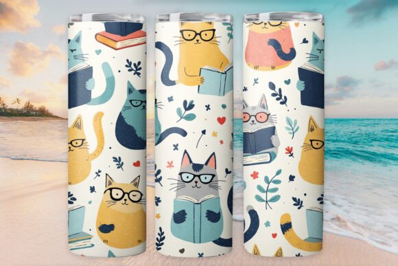 Reading Book Cat Kitty Tumbler Wrap Review