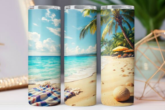 Summer Sea Beach Tumbler Wrap Design Review