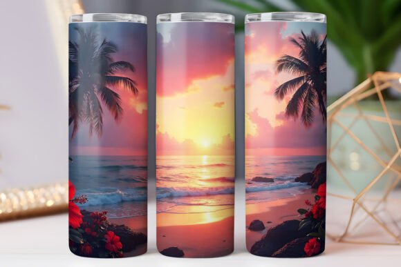 Summer Sunset Tumbler Wrap Design 20oz Review