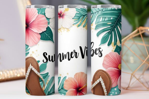 Summer Vibes Tumbler Wrap Design 20oz Review