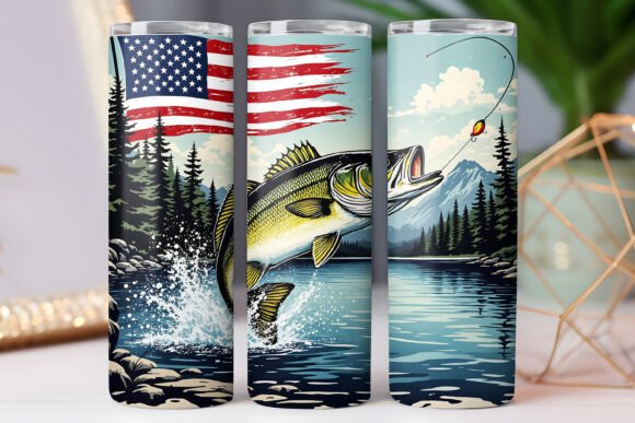 USA Fishing Tumbler Wrap Photo Png 20oz Review