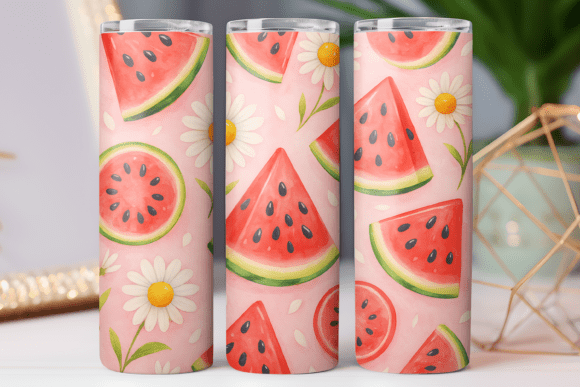 Watermelon Tumbler Wrap 20oz Design PNG Review