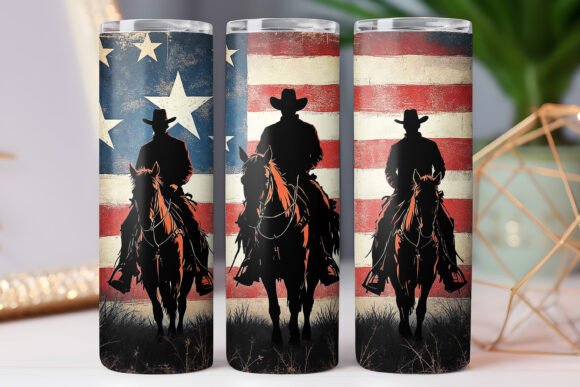 Western Cowboy Usa Flag Tumbler Wrap Design Review
