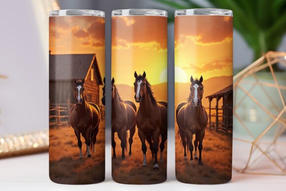Western Horse Tumbler Wrap 20oz Skinny Review